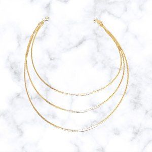 3 Strand Golden Necklace